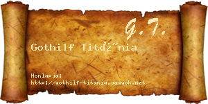 Gothilf Titánia névjegykártya